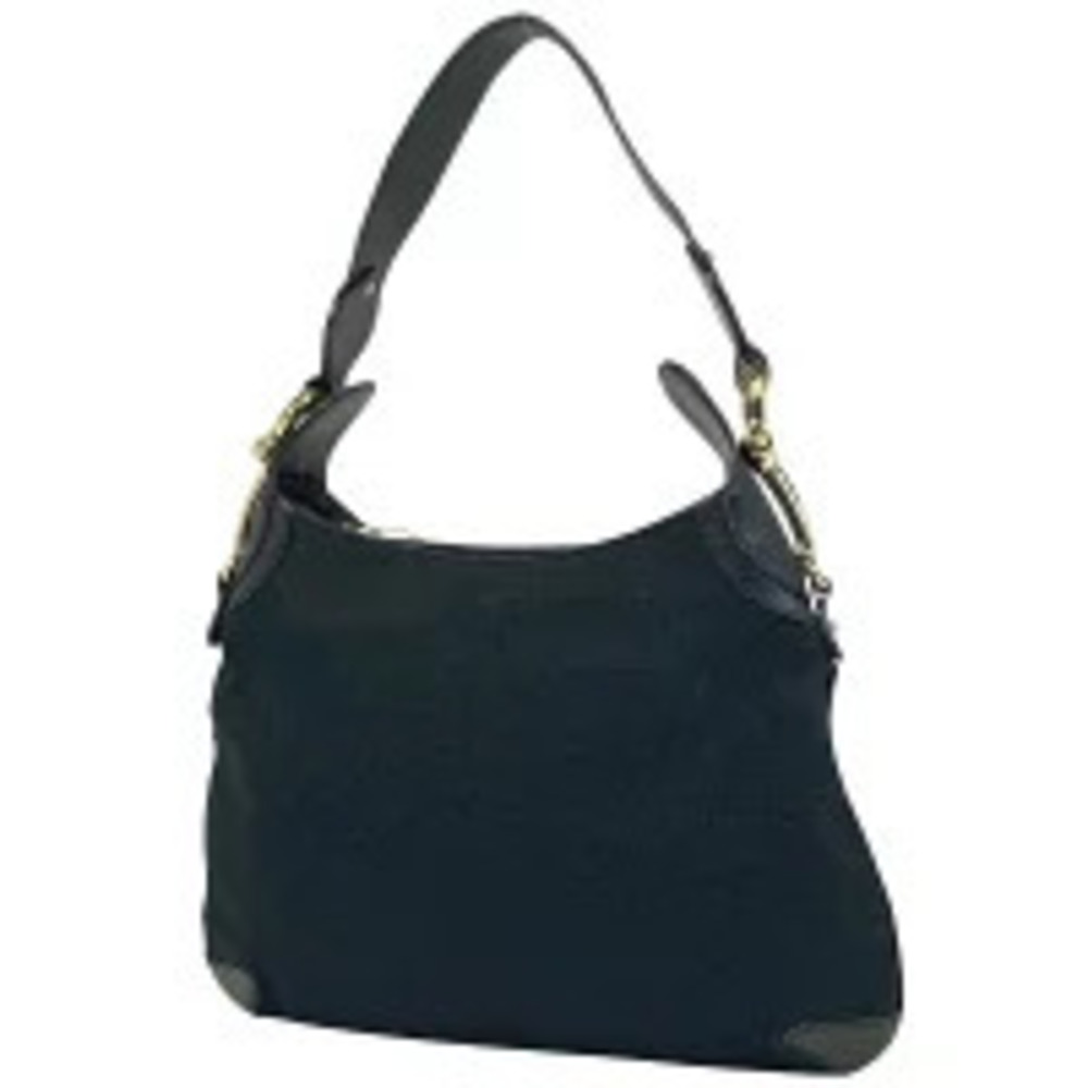 Gucci GG Shoulder Bag Hobo Handbag Canvas Black